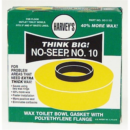 Wm Harvey Co Wm Harvey Co Wax Toilet Bowl Gasket With Polyethylene Flange  001115-24 001115-24